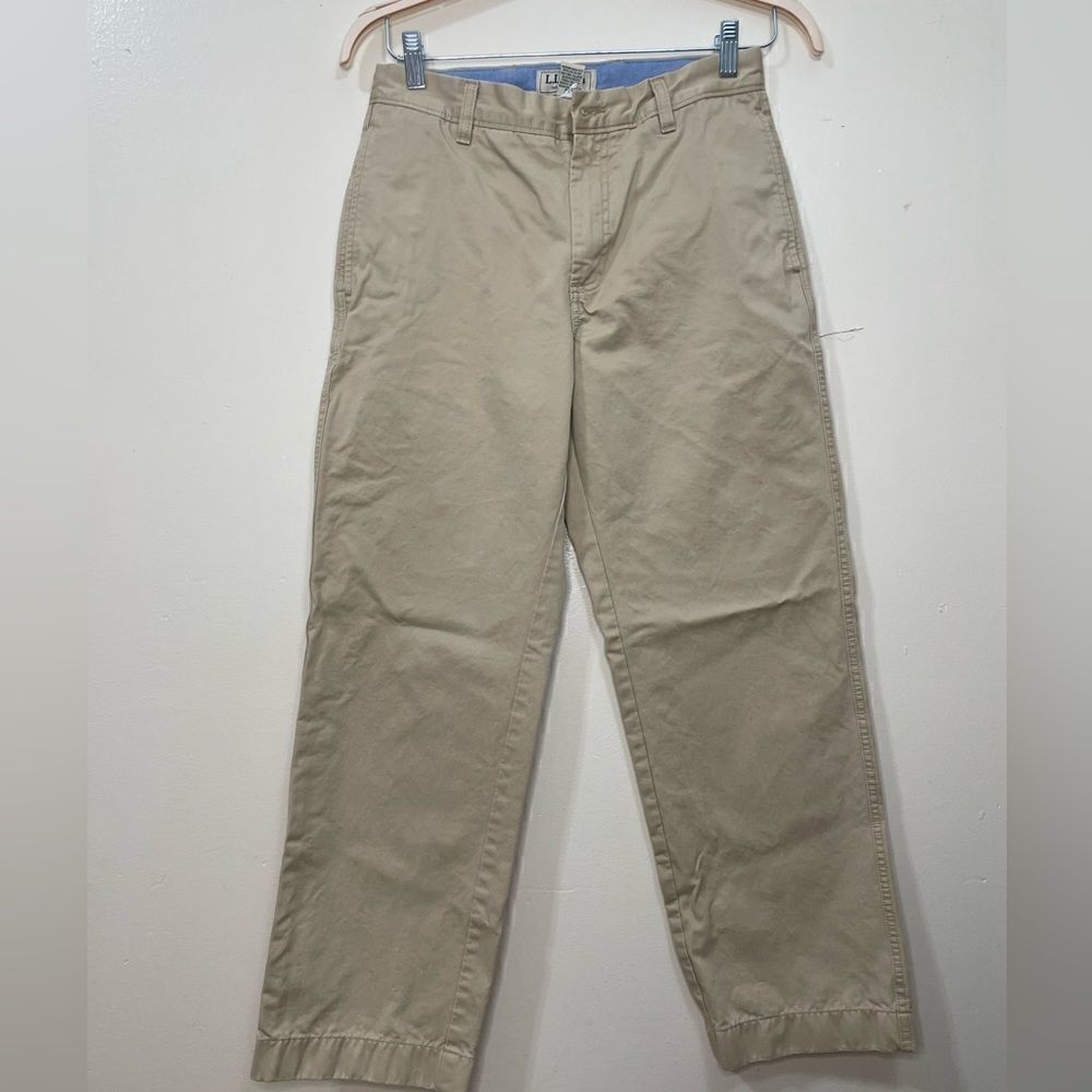 L.l Bean Men's Natural Fit Chino Pants in Khaki Size 30x30